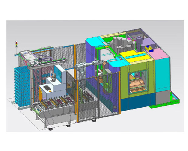 加工中心机器人智能生产线